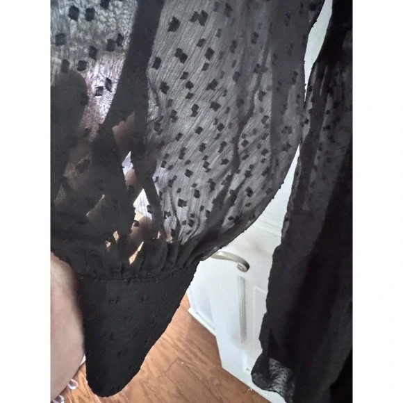 Black Sheer Long Dress - Picture 3 of 10